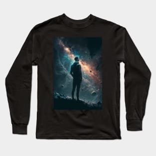 Man Gazing at the Stars Long Sleeve T-Shirt